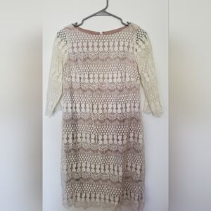 Jessica Howard Cream Lace Dress
